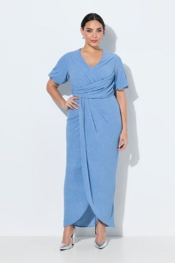 Moda za polnejše Haljina maxi kratkih rukava omotanog izgleda plus velikost, xxl, Ulla Popken in Johann Popken (JP1880)