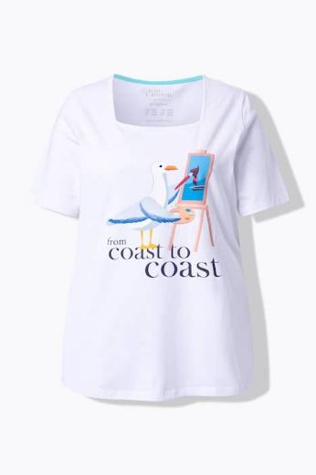 Moda za polnejše Majica kratkih rukava četvrtasti izrez plus velikost, xxl, Ulla Popken in Johann Popken (JP1880)