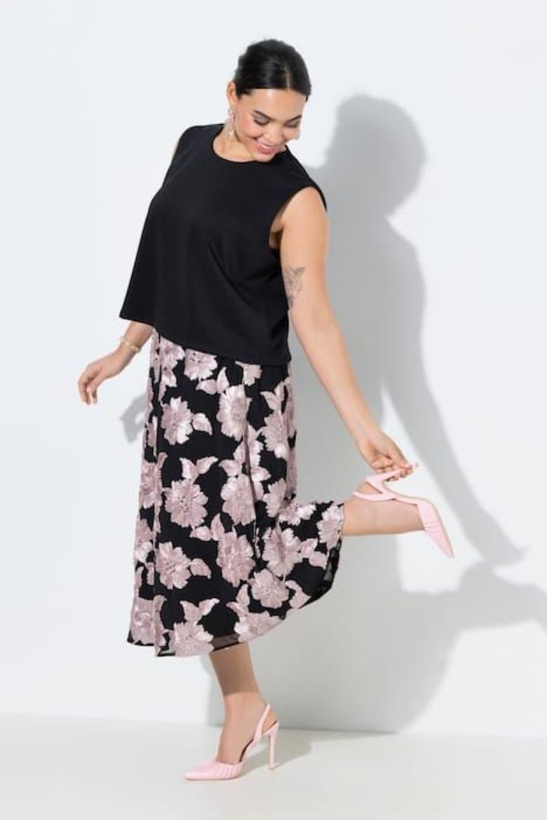 Moda za polnejše Suknja elegantna A kroja elastičnog struka plus velikost, xxl, Ulla Popken in Johann Popken (JP1880)