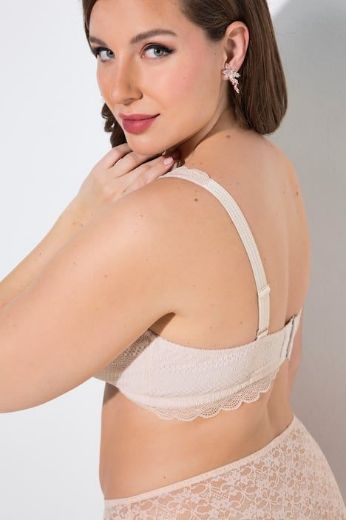 Moda za polnejše Grudnjak bez žice s dodatkom čipke plus velikost, xxl, Ulla Popken in Johann Popken (JP1880)