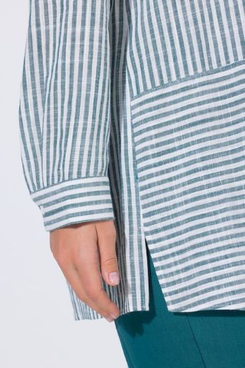 Moda za polnejše Bluza od mješavine lana dužeg kraja plus velikost, xxl, Ulla Popken in Johann Popken (JP1880)