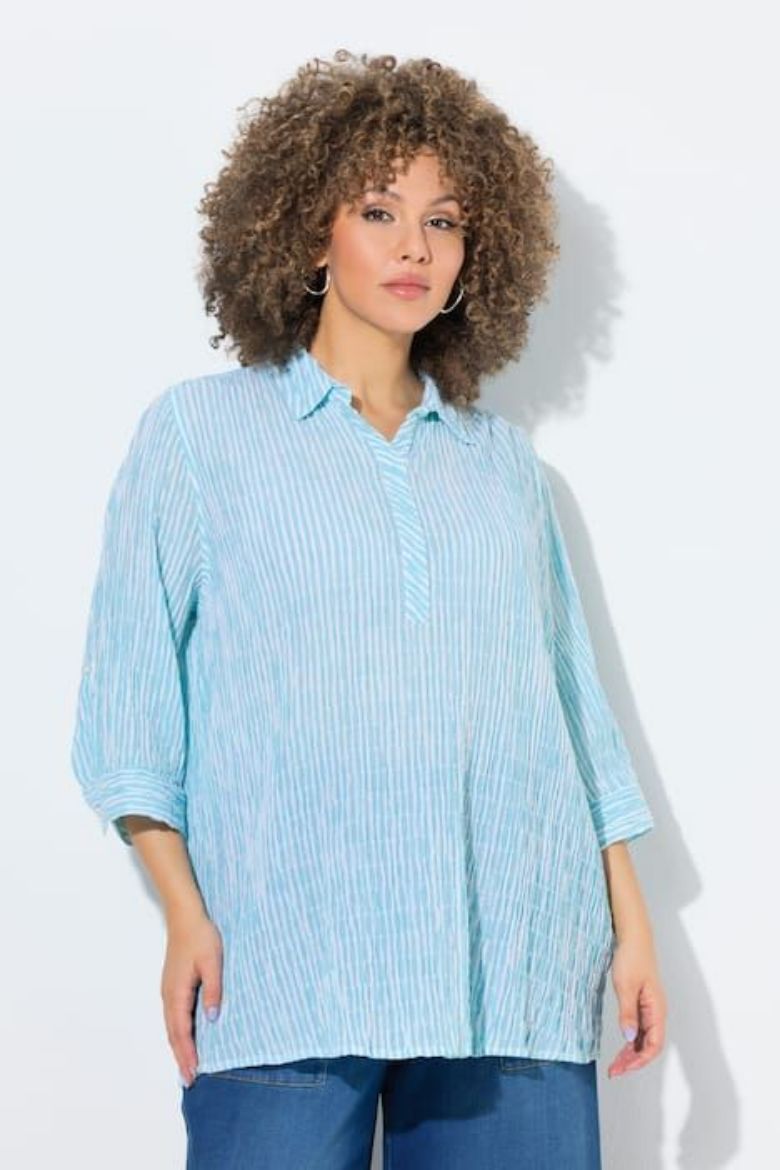Moda za polnejše Bluza 3/4 rukava A kroja plus velikost, xxl, Ulla Popken in Johann Popken (JP1880)