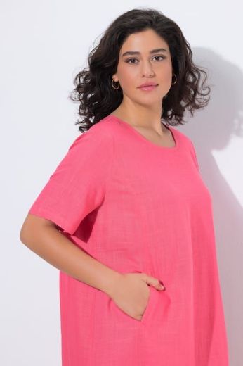 Moda za polnejše Haljina midi kratkih rukava A kroja plus velikost, xxl, Ulla Popken in Johann Popken (JP1880)