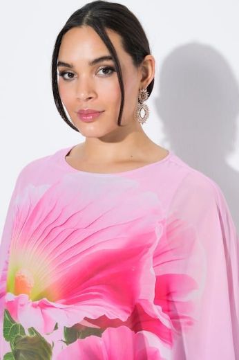 Moda za polnejše Bluza od šifona 3/4 rukava plus velikost, xxl, Ulla Popken in Johann Popken (JP1880)