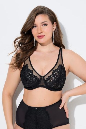 Moda za polnejše Grudnjak sa žicom i čipkom plus velikost, xxl, Ulla Popken in Johann Popken (JP1880)