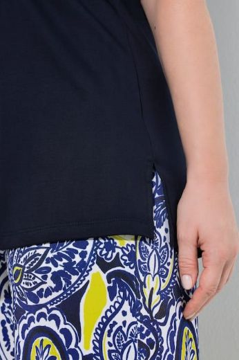 Moda za polnejše Majica s ukrasima na ovratniku kratki rukavi plus velikost, xxl, Ulla Popken in Johann Popken (JP1880)