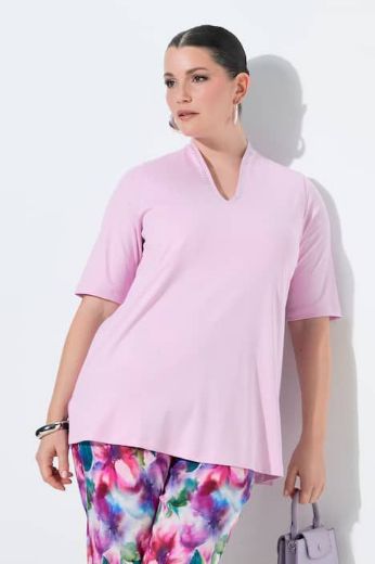 Moda za polnejše Majica s ukrasima na ovratniku kratki rukavi plus velikost, xxl, Ulla Popken in Johann Popken (JP1880)