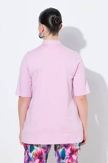 Moda za polnejše Majica s ukrasima na ovratniku kratki rukavi plus velikost, xxl, Ulla Popken in Johann Popken (JP1880)