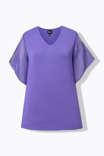 Moda za polnejše Bluza svečana s ukrasima na rukavima plus velikost, xxl, Ulla Popken in Johann Popken (JP1880)