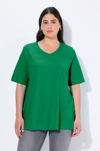 Moda za polnejše Majica V izreza A kroja kratkih rukava plus velikost, xxl, Ulla Popken in Johann Popken (JP1880)