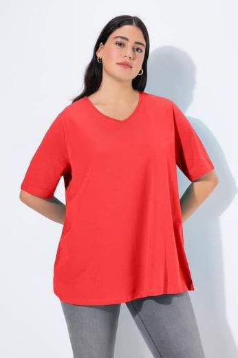 Moda za polnejše Majica V izreza A kroja kratkih rukava plus velikost, xxl, Ulla Popken in Johann Popken (JP1880)