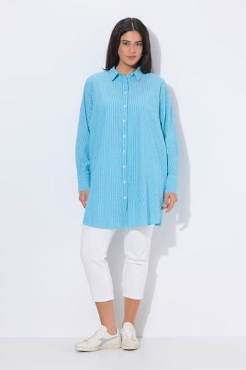 Moda za polnejše Bluza dužeg kroja na pruge plus velikost, xxl, Ulla Popken in Johann Popken (JP1880)