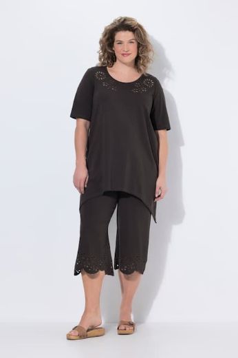 Moda za polnejše Majica kratkih rukava asimetrična s ukrasnim vezom plus velikost, xxl, Ulla Popken in Johann Popken (JP1880)