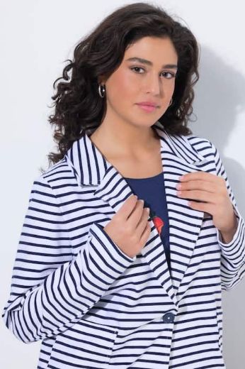 Moda za polnejše Sako na pruge plus velikost, xxl, Ulla Popken in Johann Popken (JP1880)