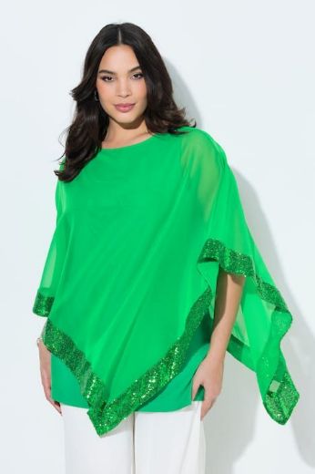 Moda za polnejše Bluza od šifona A kroja plus velikost, xxl, Ulla Popken in Johann Popken (JP1880)