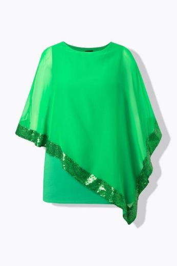 Moda za polnejše Bluza od šifona A kroja plus velikost, xxl, Ulla Popken in Johann Popken (JP1880)