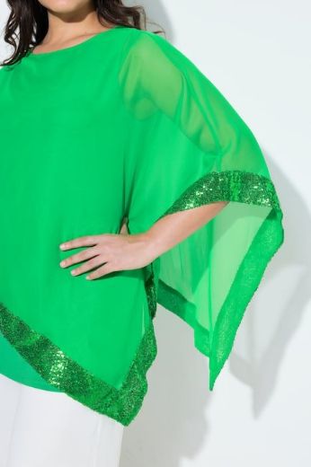 Moda za polnejše Bluza od šifona A kroja plus velikost, xxl, Ulla Popken in Johann Popken (JP1880)