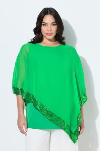 Moda za polnejše Bluza od šifona A kroja plus velikost, xxl, Ulla Popken in Johann Popken (JP1880)