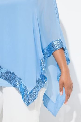 Moda za polnejše Bluza od šifona A kroja plus velikost, xxl, Ulla Popken in Johann Popken (JP1880)