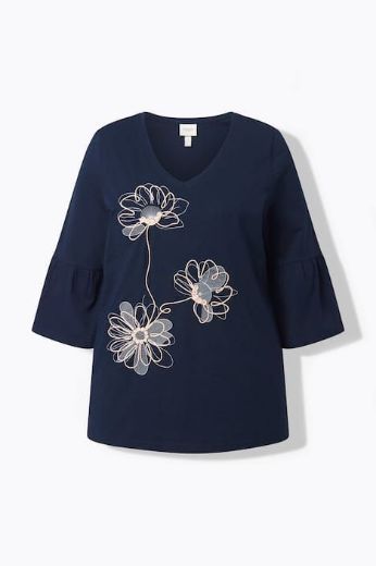 Moda za polnejše Majica 3/4 rukava plus velikost, xxl, Ulla Popken in Johann Popken (JP1880)