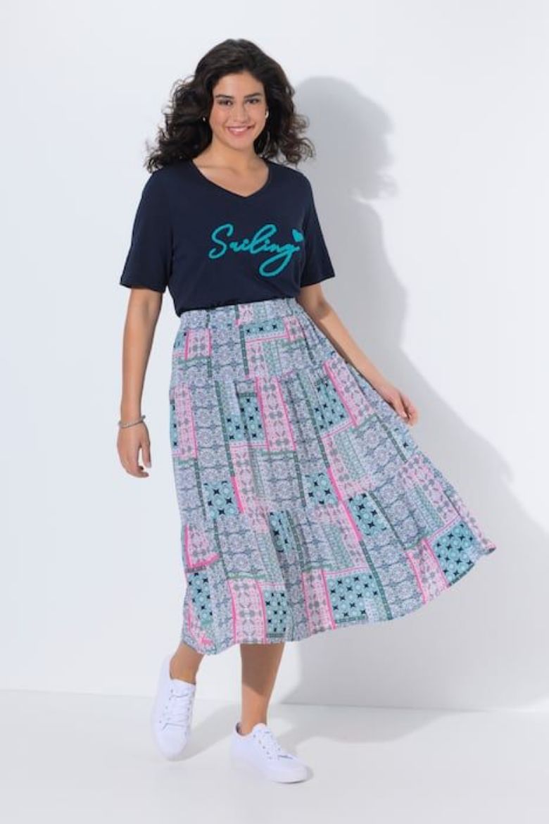 Moda za polnejše Suknja midi A kroja plus velikost, xxl, Ulla Popken in Johann Popken (JP1880)