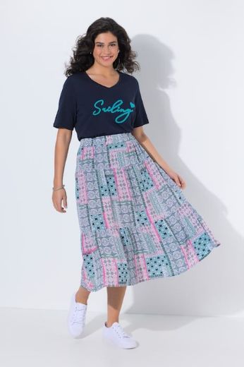 Moda za polnejše Suknja midi A kroja plus velikost, xxl, Ulla Popken in Johann Popken (JP1880)