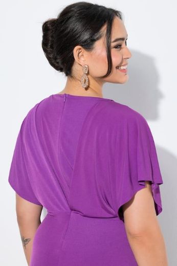 Moda za polnejše Haljina maxi kratkih rukava V izreza plus velikost, xxl, Ulla Popken in Johann Popken (JP1880)