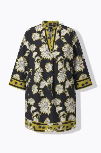 Moda za polnejše Tunika elegantna 3/4 rukava A kroja s kragnom plus velikost, xxl, Ulla Popken in Johann Popken (JP1880)