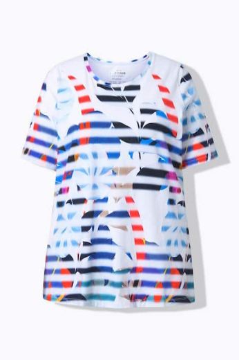 Moda za polnejše Majica kratkih rukava pamučna plus velikost, xxl, Ulla Popken in Johann Popken (JP1880)