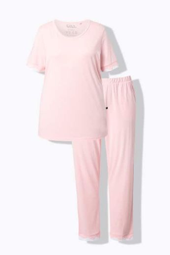 Moda za polnejše Pidžama kratkih rukava i dugih nogavica plus velikost, xxl, Ulla Popken in Johann Popken (JP1880)