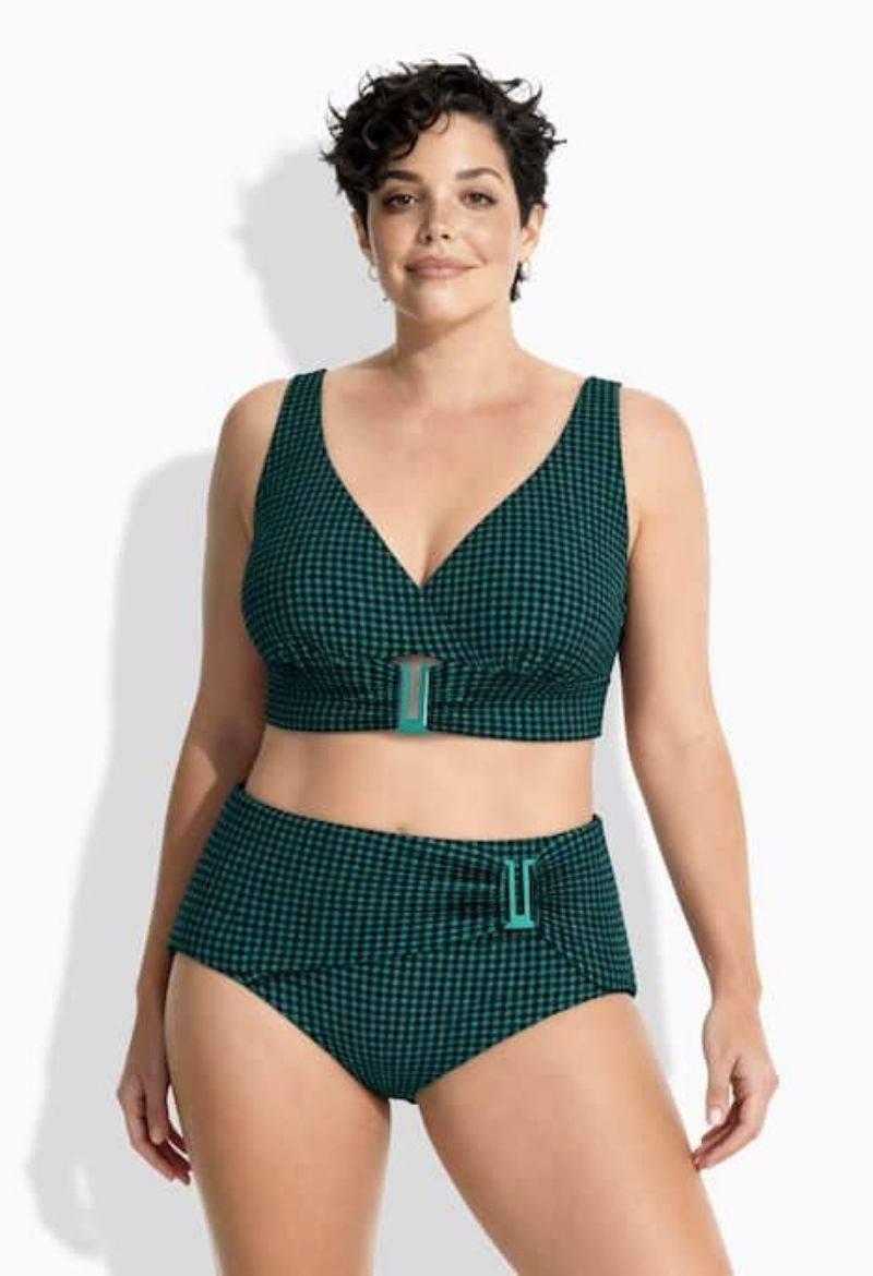 Moda za polnejše Kupaći kostim dvodijelni mekanih košarica s ukrasnom kopčom plus velikost, xxl, Ulla Popken in Johann Popken (JP1880)