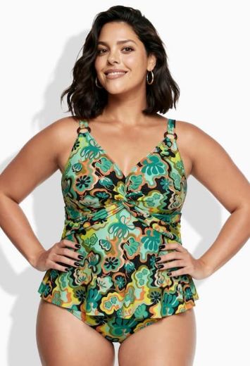 Moda za polnejše Tankini mekanih košarica podesivih naramenica plus velikost, xxl, Ulla Popken in Johann Popken (JP1880)