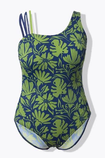 Moda za polnejše Kupaći kostim jednodijelni mekanih košarica  cvjetnog uzorka plus velikost, xxl, Ulla Popken in Johann Popken (JP1880)