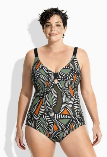 Moda za polnejše Kupaći kostim jednodijelni mekanih košarica plus velikost, xxl, Ulla Popken in Johann Popken (JP1880)