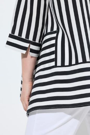 Moda za polnejše Bluza 3/4 rukava V izrez plus velikost, xxl, Ulla Popken in Johann Popken (JP1880)