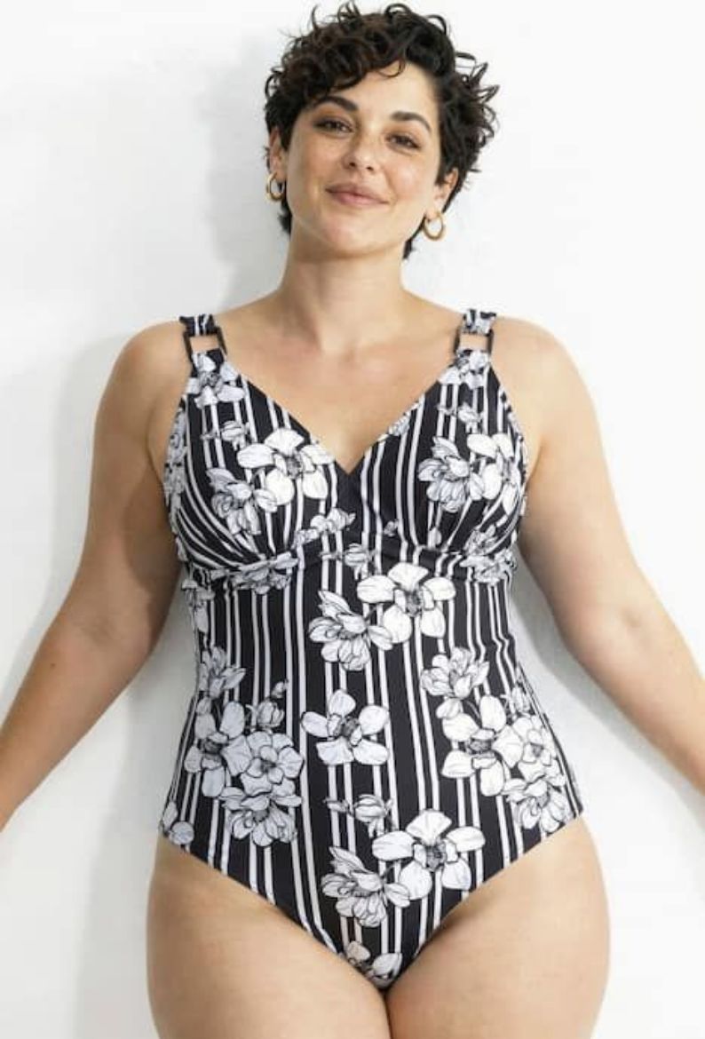 Moda za polnejše Kupaći kostim jednodijelni mekanih košarica plus velikost, xxl, Ulla Popken in Johann Popken (JP1880)