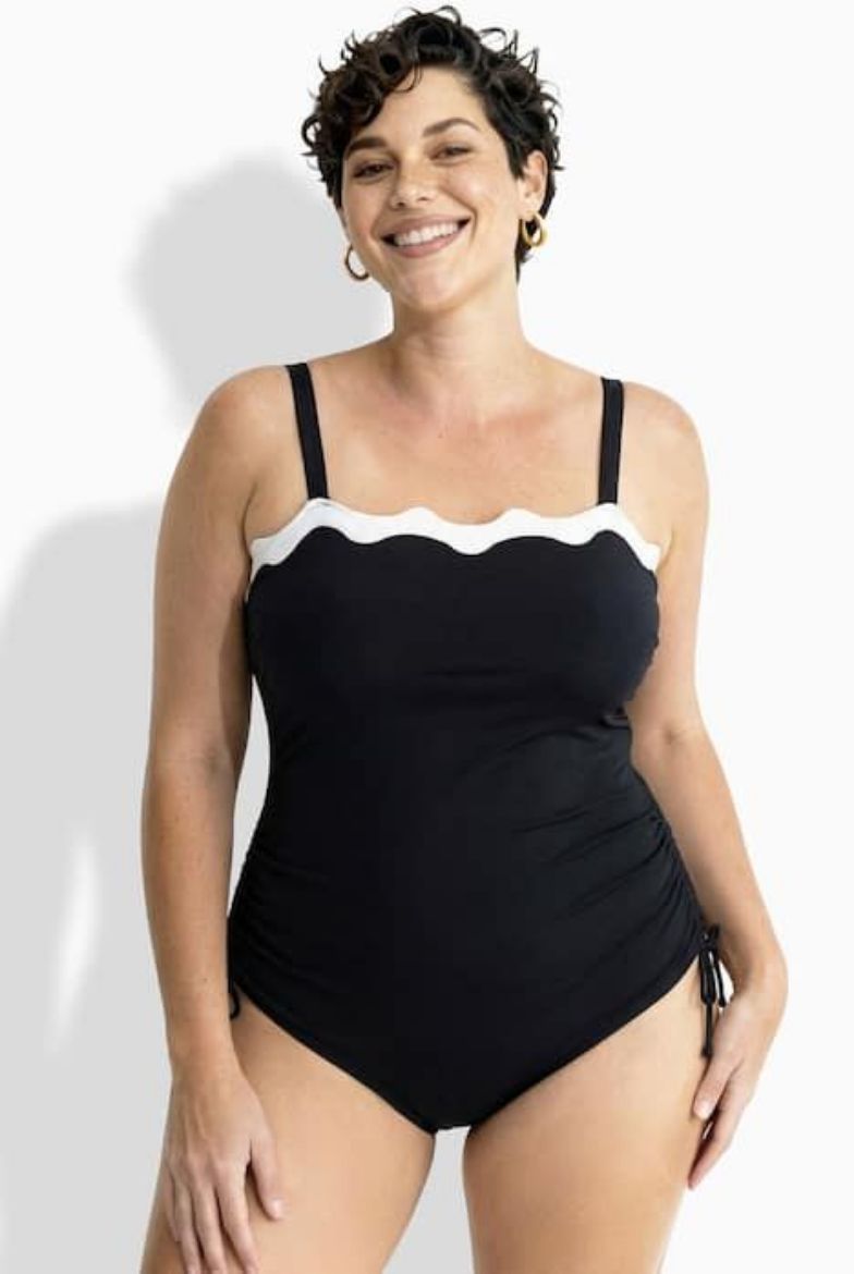 Moda za polnejše Kupaći kostim jednodijelni ukrasnih rubova plus velikost, xxl, Ulla Popken in Johann Popken (JP1880)