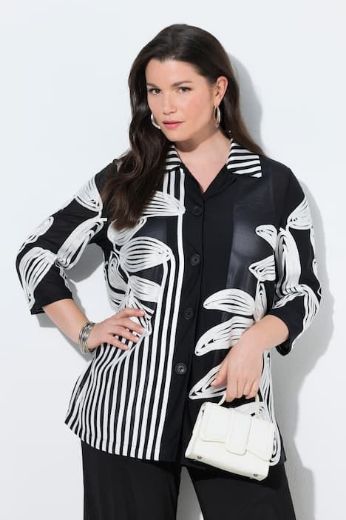 Moda za polnejše Bluza 3/4 rukava sa kragnom plus velikost, xxl, Ulla Popken in Johann Popken (JP1880)