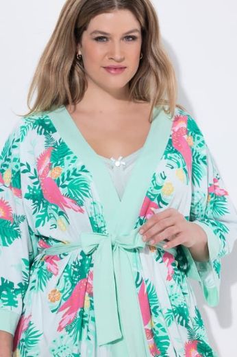 Moda za polnejše Ogrtač na vezanje rukavi 3/4 plus velikost, xxl, Ulla Popken in Johann Popken (JP1880)