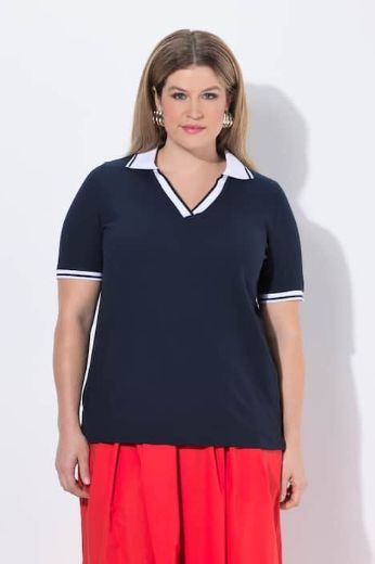 Moda za polnejše Majica polo kratkih rukava plus velikost, xxl, Ulla Popken in Johann Popken (JP1880)