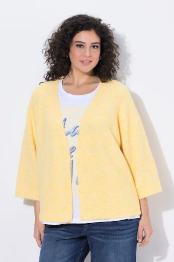 Moda za polnejše Kardigan 3/4 rukavi plus velikost, xxl, Ulla Popken in Johann Popken (JP1880)