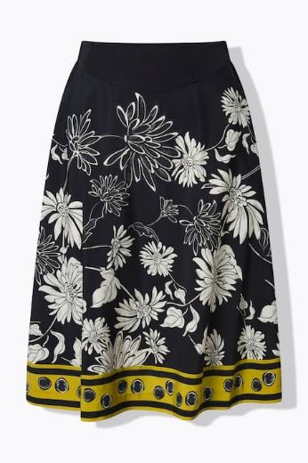 Moda za polnejše Suknja midi cvjetnog uzorka plus velikost, xxl, Ulla Popken in Johann Popken (JP1880)