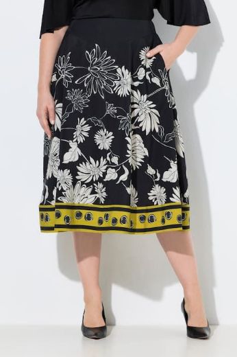Moda za polnejše Suknja midi cvjetnog uzorka plus velikost, xxl, Ulla Popken in Johann Popken (JP1880)