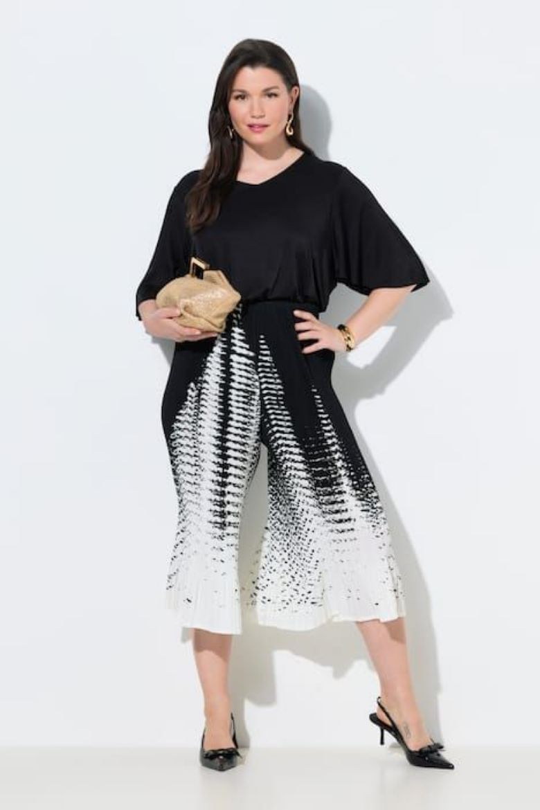 Moda za polnejše Hlače širokih nogavica elastičnog strukaa plus velikost, xxl, Ulla Popken in Johann Popken (JP1880)