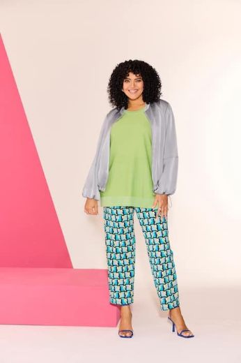 Moda za polnejše Bluza dugih rukava s patentnim zatvaračem plus velikost, xxl, Ulla Popken in Johann Popken (JP1880)