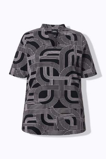 Moda za polnejše Majica kratkih rukava s izrezom plus velikost, xxl, Ulla Popken in Johann Popken (JP1880)