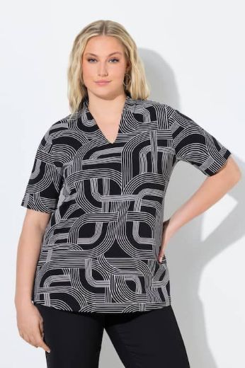 Moda za polnejše Majica kratkih rukava s izrezom plus velikost, xxl, Ulla Popken in Johann Popken (JP1880)