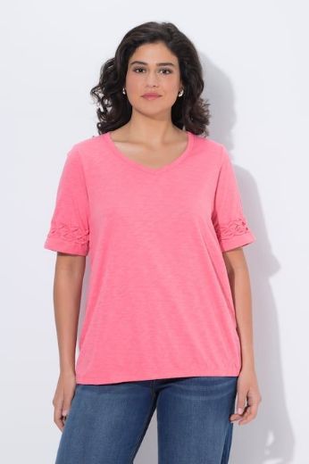 Moda za polnejše Majica kratkih rukava A kroja V izreza plus velikost, xxl, Ulla Popken in Johann Popken (JP1880)