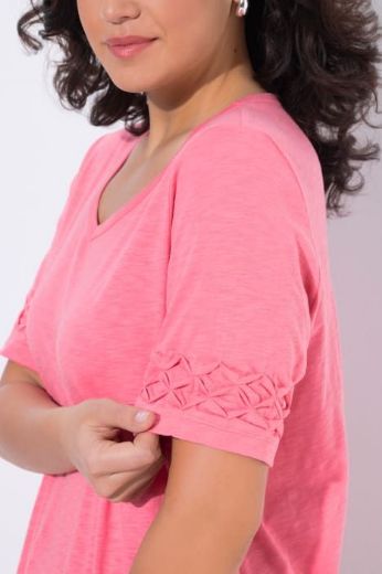 Moda za polnejše Majica kratkih rukava A kroja V izreza plus velikost, xxl, Ulla Popken in Johann Popken (JP1880)