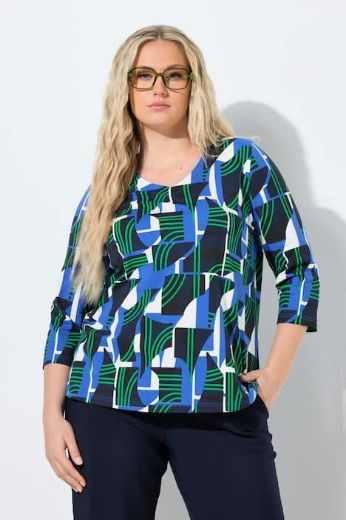 Moda za polnejše Majica 3/4 rukava V izreza plus velikost, xxl, Ulla Popken in Johann Popken (JP1880)